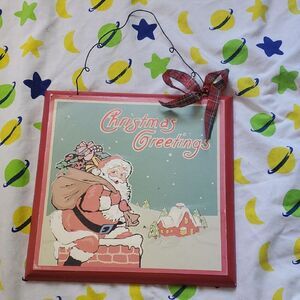 Santa Christmas Greetings Wall Decor Door Hanging 🌏5/$10🌏